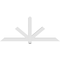 Ekena Millwork Kennewick Architectural Grade PVC Gable Bracket, 72"W x 30"H x 4"D x 4"F, 10/12 Pitch GBP072X30X0404KEN00 - alternate 3